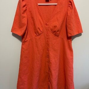 GAP Coral Linen Dress